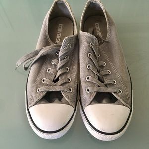 +Converse Women's Gray Canvas Sneakers